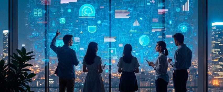 Equipo de marketing revisando tendencias 2026 en marketing digital para anticipar sus estrategias y decisiones ante un nuevo ciclo de marketing